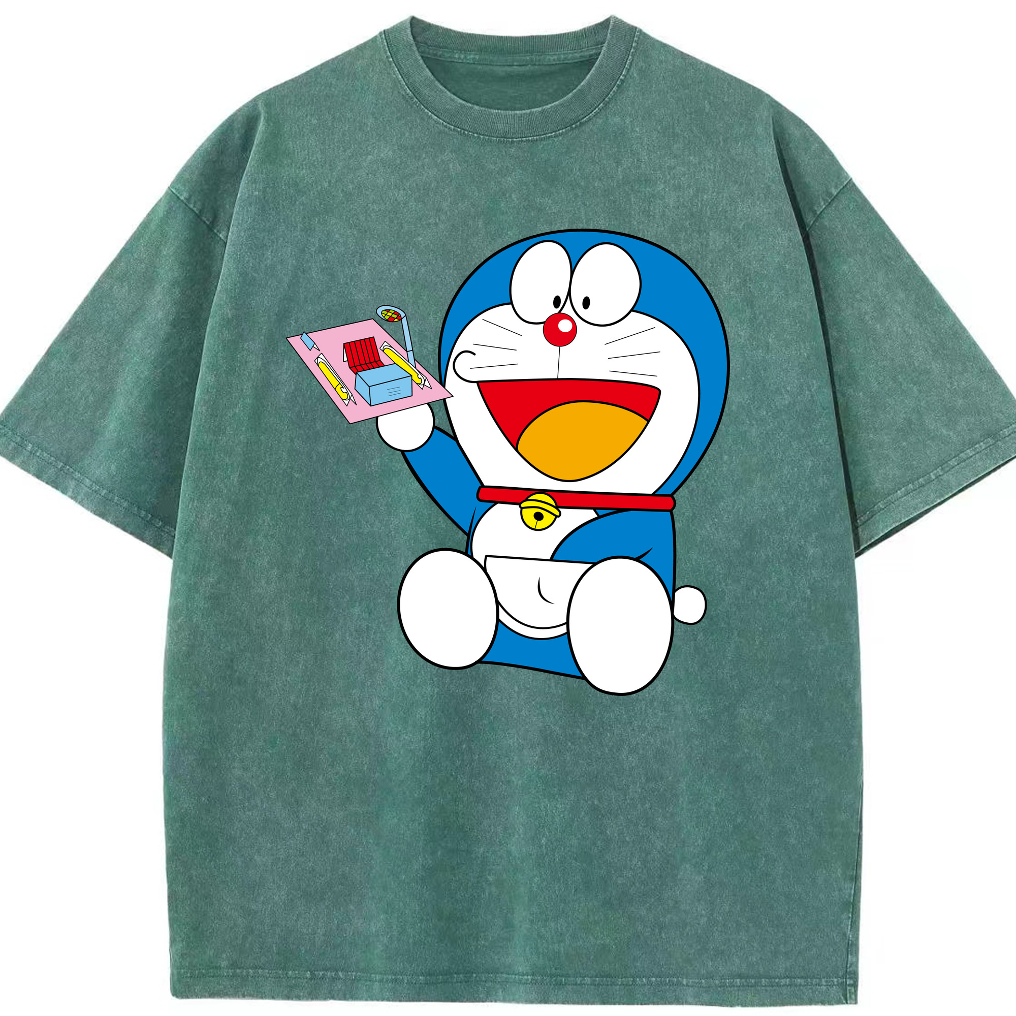 （画像用） ドラえもん Doraemon 綿100% ヴィンテージ風 半袖Tシャツ（フロントプリント）